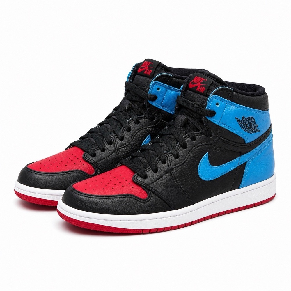 Nike Air Jordan 1 Retro High OG NC to Chi Black Blue Red CD0461-046 Women's 7.5